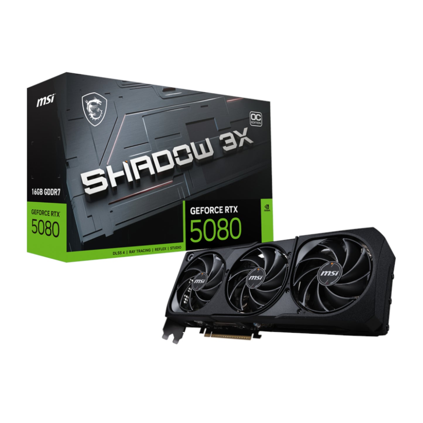 MSI GeForce RTX 5080 SHADOW 3X OC 16GB GDDR7 Graphics Card - Guards On Duty Shop & Security Guards