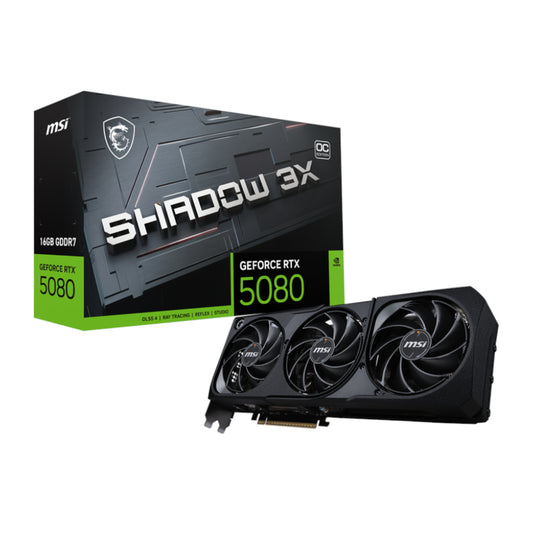 MSI GeForce RTX 5080 SHADOW 3X OC 16GB GDDR7 Graphics Card - Guards On Duty Shop & Security Guards