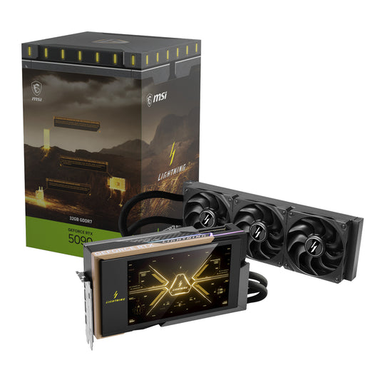 MSI GeForce RTX 5090 32G LIGHTNING Z LCD Liquid Cooled Graphics Card - Guards On Duty Shop & Security Guards