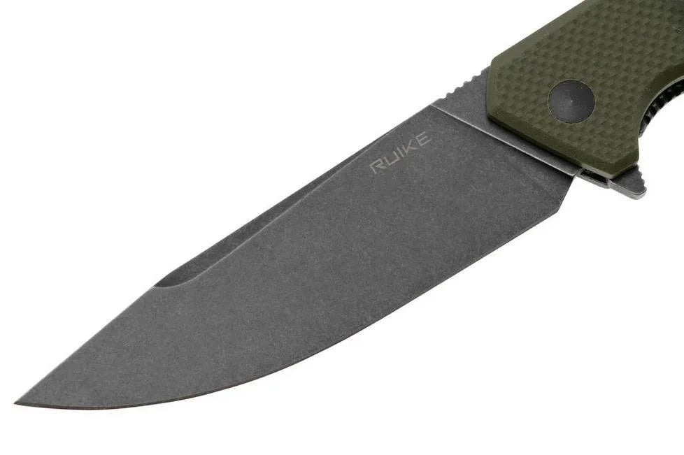 Ruike Blackwashed Green G10 Pocket Knife Guards On Duty Security