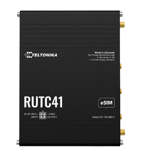 Teltonika RUTC41 4G LTE (Cat 4) Router, WIFI 6, 1 x WAN, 4 x LAN, eSIM