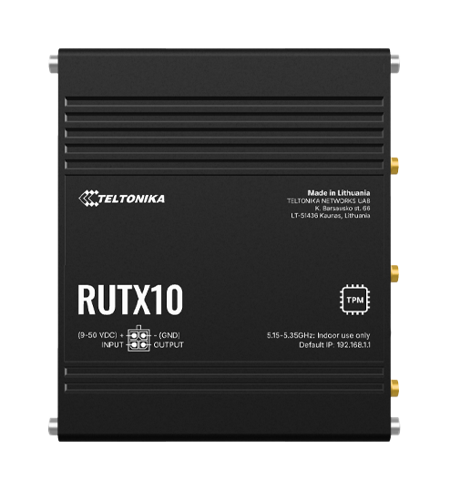 Teltonika RUTX10, Wi-FI 5, 1 x WAN(1 Gbps), 4 x LAN(1 Gbps), BLE,VPN