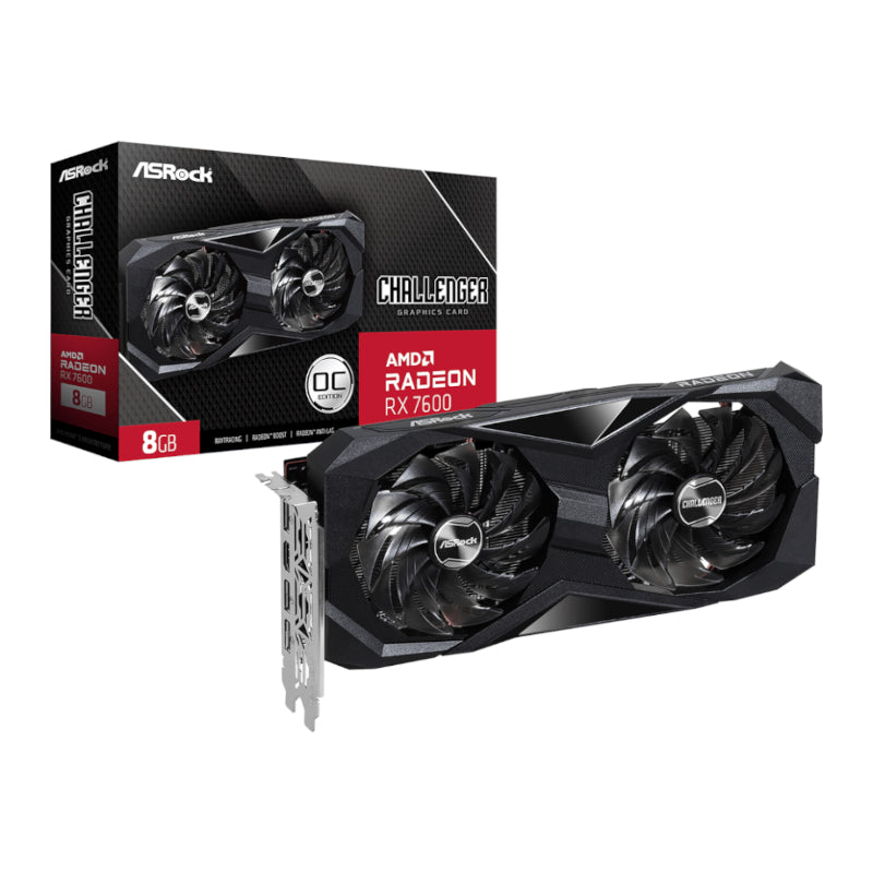 ASRock Radeon RX7600 Challenger 8G OC GDDR6 128-BIT Graphics Card - Guards On Duty Shop & Security Guards