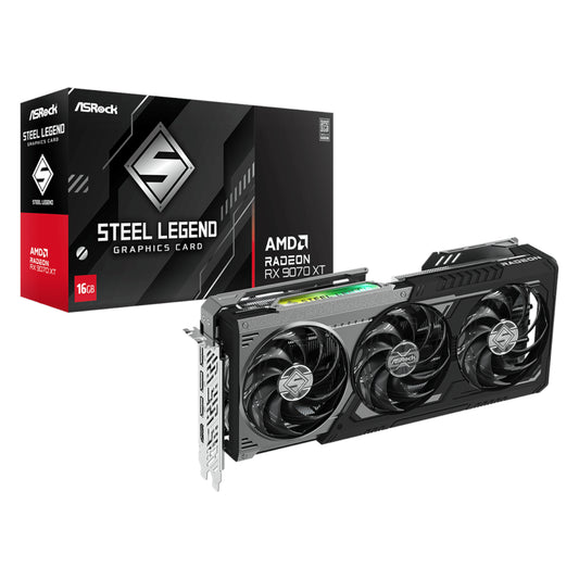 ASRock Radeon RX9070 XT Steel Legend Dark 16GB Graphics Card - Guards On Duty Shop & Security Guards