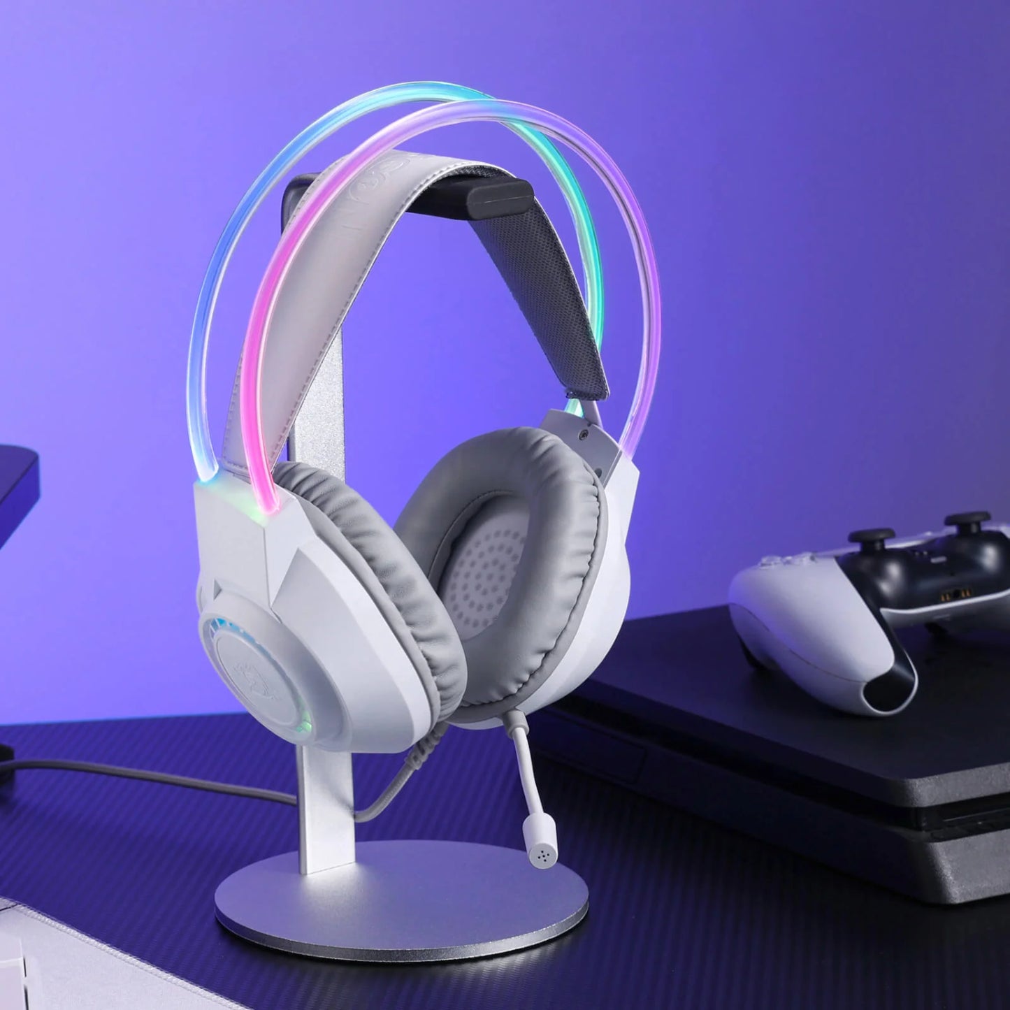 Redragon SCREAM Over-Ear RGB Gaming Headset - White - Guards On Duty Shop & Security Guards