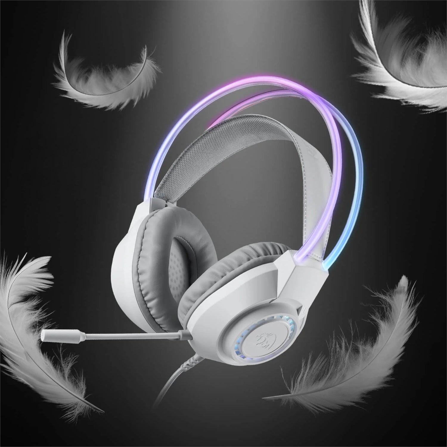 Redragon SCREAM Over-Ear RGB Gaming Headset - White - Guards On Duty Shop & Security Guards