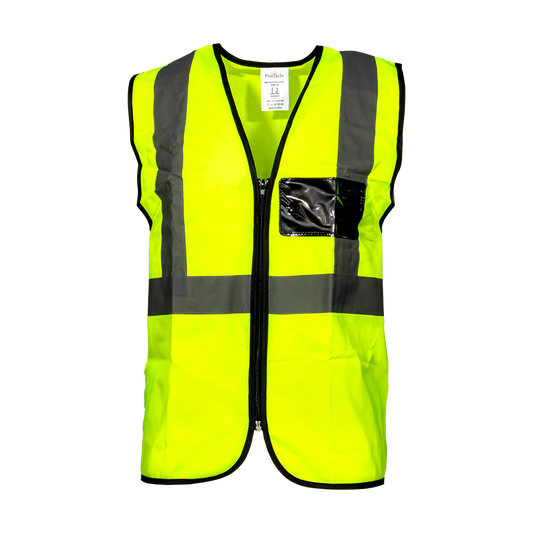 Pinnacle Reflective Vest with Zip & ID Lime (S – 4XL) (Pack of 5)