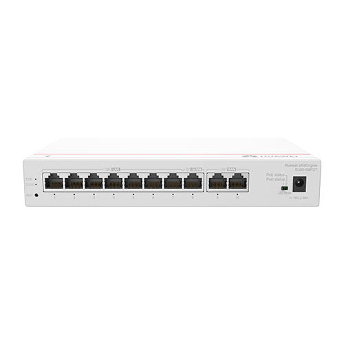 Huawei eKIT Multi-Service Gateway,  2 x GE WAN, 8 x GE LAN(PoE+, 124W), up to 350 users,forwarding performance 2Gbps