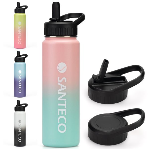 Santeco Solund Sports Bottle with Straw Pink Beach 710ml