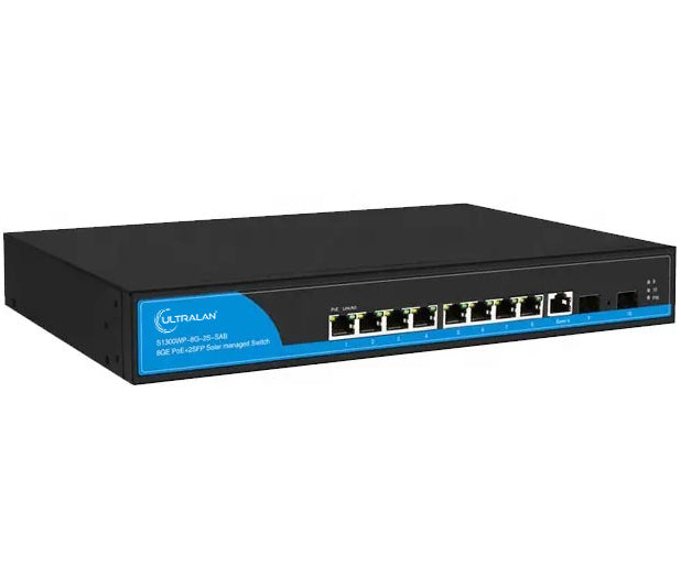 UltraLAN 8port Gigabit Solar and Battery Powered Managed PoE Switch