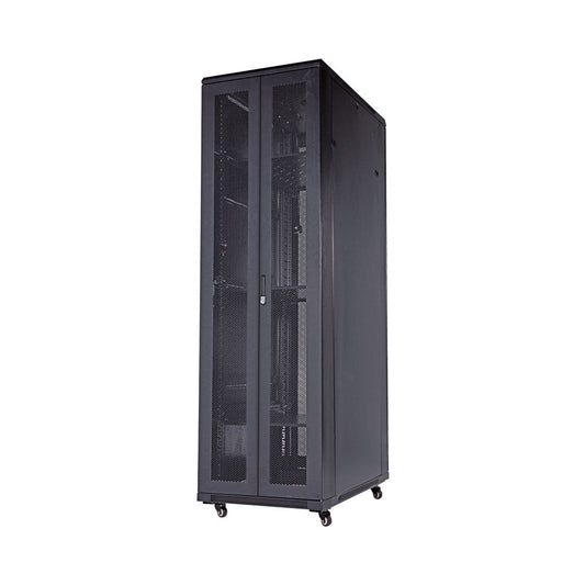 42U 600X1000MM FR DBL DOORS MESH 4 FANS,3 SHELVES