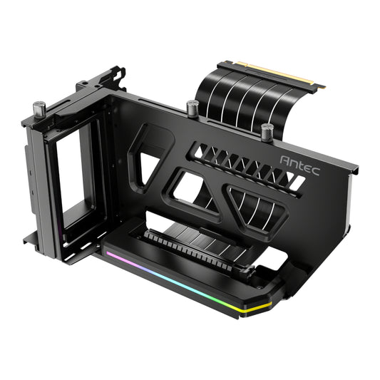 Antec SHIFT ARGB Vertical GPU Bracket with PCIe 4.0 Riser Cable - Black - Guards On Duty Shop & Security Guards