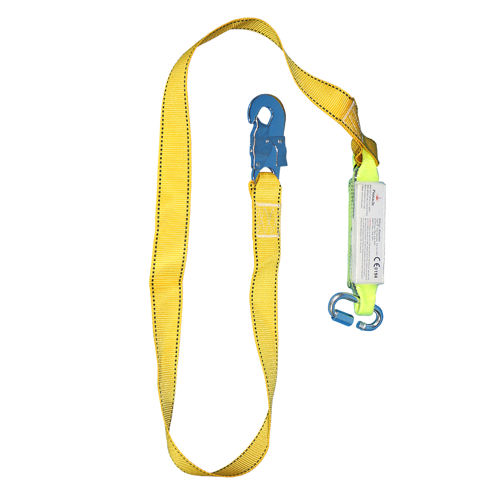 Pinnacle Single Lanyard with Shock Absorber & Snap Hook