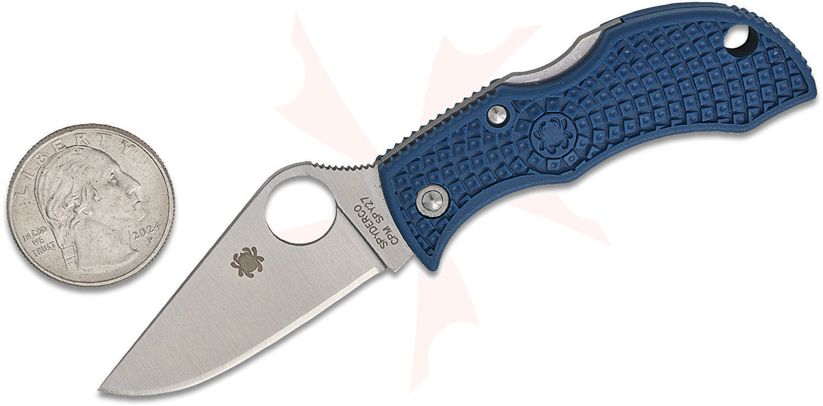 Spyderco Manbug Cobalt Blue FRN CPM SPY27 PlainEdge (MPCBL)