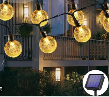 9.5m Solar Fairy String Lights - Warm White
