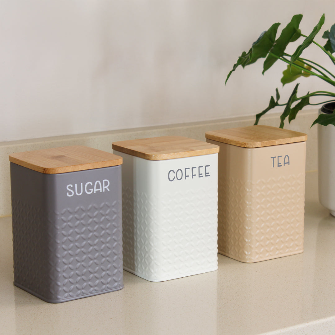 CASA Bread Bin & 3Pc Canister Set - Monza