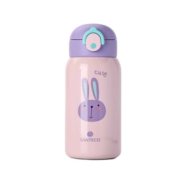 Santeco Mara Kids Stainless Steel Tumbler with Carry Bag Rabbit 550ml