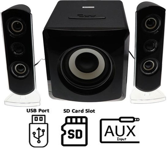 Audiomate 2 Channel And Subwoofer Stereo Speaker System