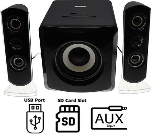 Audiomate 2 Channel And Subwoofer Stereo Speaker System