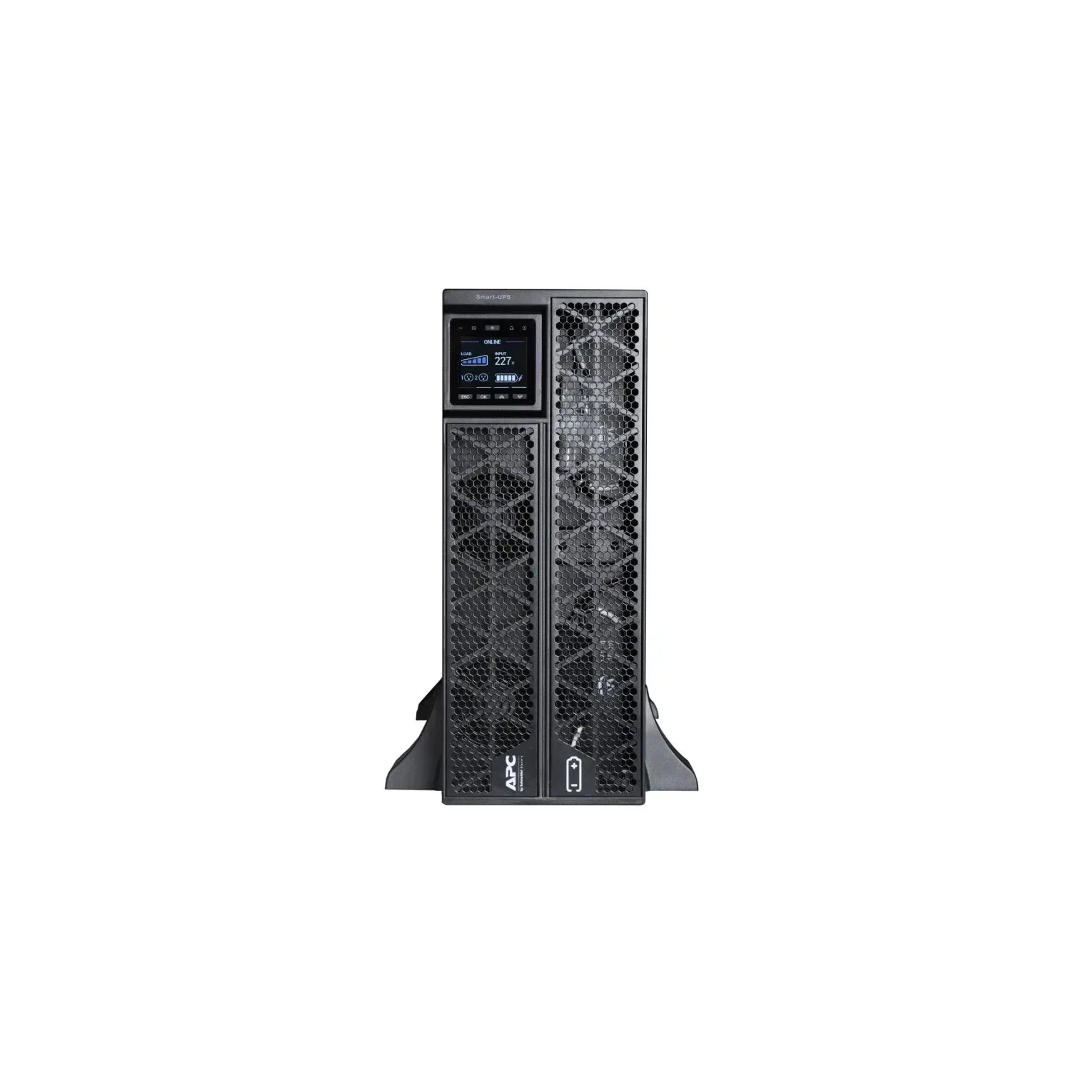 APC SMART ONLINE SRTG 5000VA/ 5KVA 5000W UPS TOWER/RACK RACK MOUNT INCLUDED: NO RACK TYPE: 4U NETWORK CARD:YES BATTERY:YES BATTERY TYPE: VRLA WARRANTY: 3 YEARS ON UPS; 2 YEARS FOR BATTERY NOTES: RAIL KIT SRTGRK1 SOLD SEPARATELY - Guards On Duty Shop & Security Guards