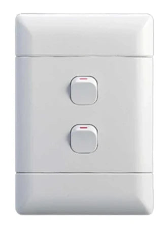 Neu - 2 Lever Light Switch White (5 Pack)