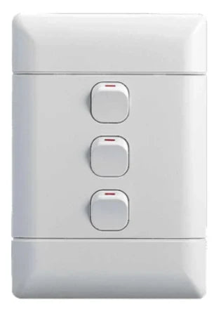 Neu - 3 Lever Light Switch White (4 Pack)
