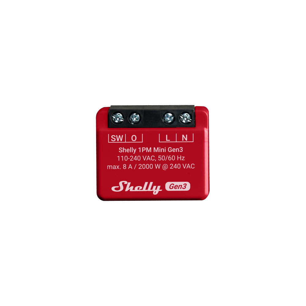 Shelly 1PM Mini Gen3 One-Channel Wi-Fi Relay With Power Monitoring