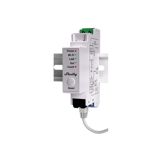 Shelly Pro EM-50 DIN-Rail Mountable Two-Channel Single Phase Energy Meter With Integrated Switch For Contactor Control