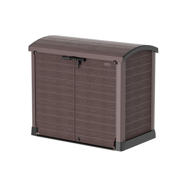 Cosmoplast CedarGrin Storage Shed Arc Lid 1200L Dark Brown