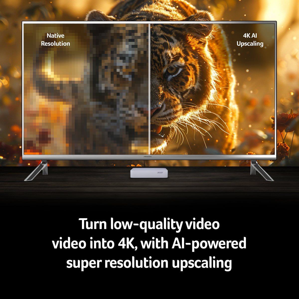 Acer AiTV 4K UHD Google Streaming Device 2GB 16/32-bit DDR4 LPDDR4 RAM; 32GB Storage