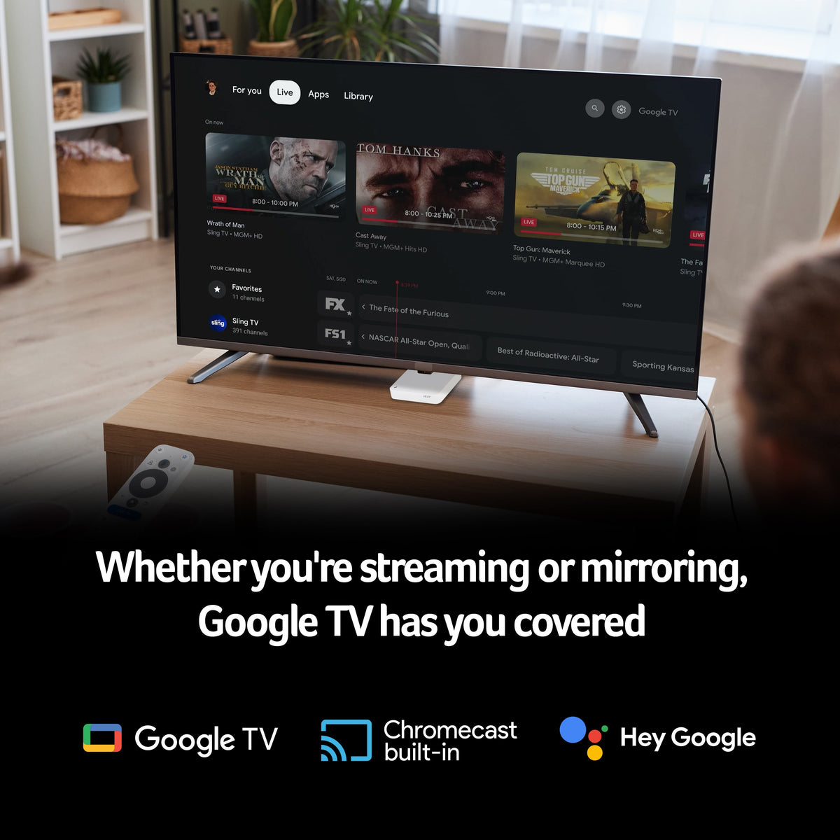 Acer AiTV 4K UHD Google Streaming Device 2GB 16/32-bit DDR4 LPDDR4 RAM; 32GB Storage