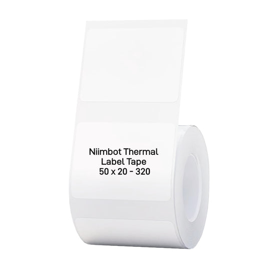 NIIMBOT B1/B21/B3S Thermal Label 50x20mm - 320 Labels Per Roll - White - Guards On Duty Shop & Security Guards