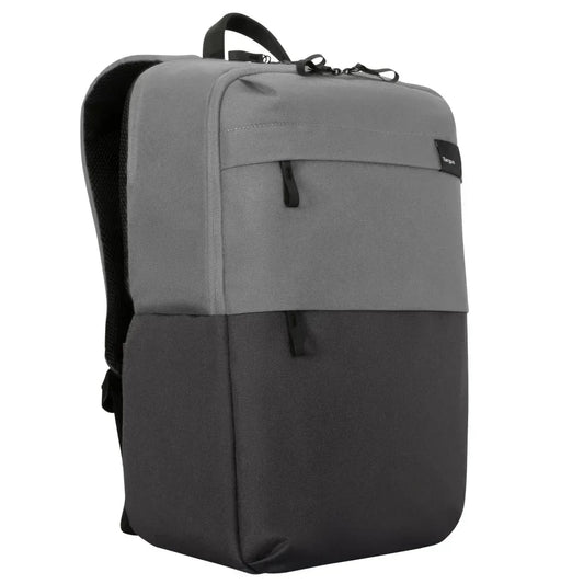 TARGUS 15.6" SAGANO TRAVEL BACKPACK GREY MINIMALISTIC DESIGN SAFEPORT® SLING PROTECTION SYSTEM TWO EXTERIOR, FRONT POCKETS WORKSTATION WITH RFID-AND PADDED TABLET POCKET ERGONOMIC SHOULDER STRAPS AND PADDED BACK WITH BREATHABLE MESH FABRIC TWO WATER BOTTL - Guards On Duty Shop & Security Guards