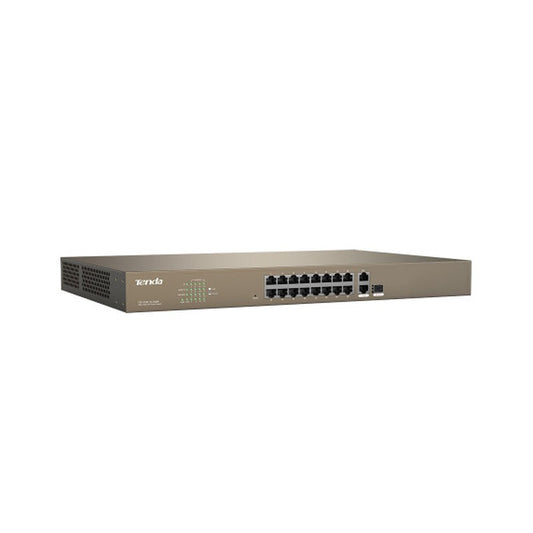Tenda TEF1218P-16-250W - TENDA RACKMOUNT SMART SWITCH 10/100 16-PORT POE 250W 1 GIGABIT UPLINK AND 1 GIGABIT/SFP COMBO (INCLU
