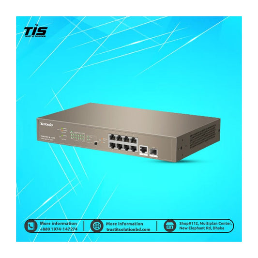Tenda TEG5310P-8-150W - TENDA LAYER 3 MANAGED SWITCH, 8 PORT GIGABIT POE INCLUDING 1 GIGABIT &  1 1000Mbps BASE-X SFP PORTS