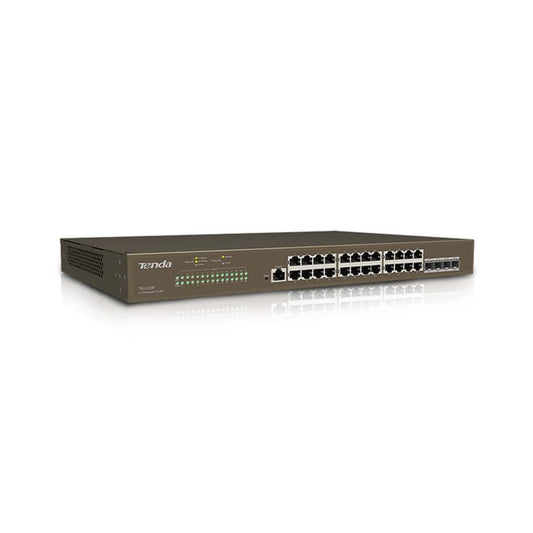 Tenda TEG5328F - TENDA LAYER 3 RACKMOUNT/DESKTOP  SWITCH 24 PORT GIGABIT 4XSFP