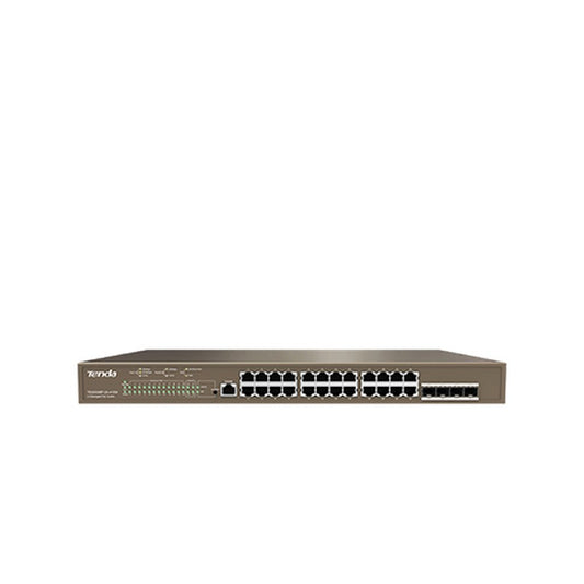 Tenda TEG5328P-24-410W - TENDA LAYER 3 RACKMOUNT/DESKTOP  SWITCH 24 PORT GIGABIT POE 4XSFP