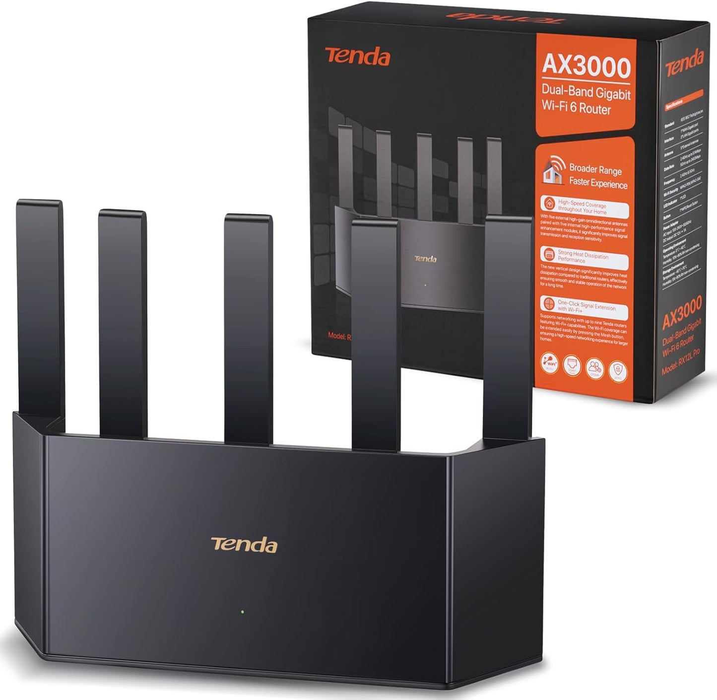 TENDA AX3000 Dual-Band Wi-Fi 6 Gigabit