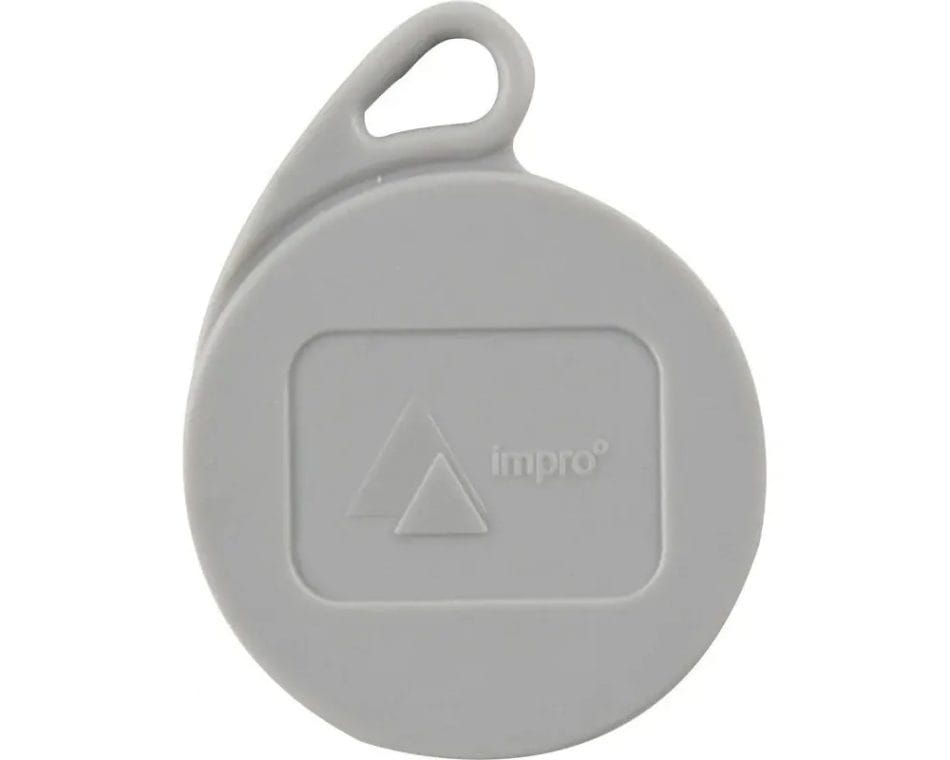 Impro Key Ring Tag. Omega - medium grey