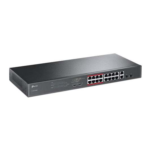 TP-LINK 16-PORT ADV FE POE+ 2P GBE, 2P GBE SFP