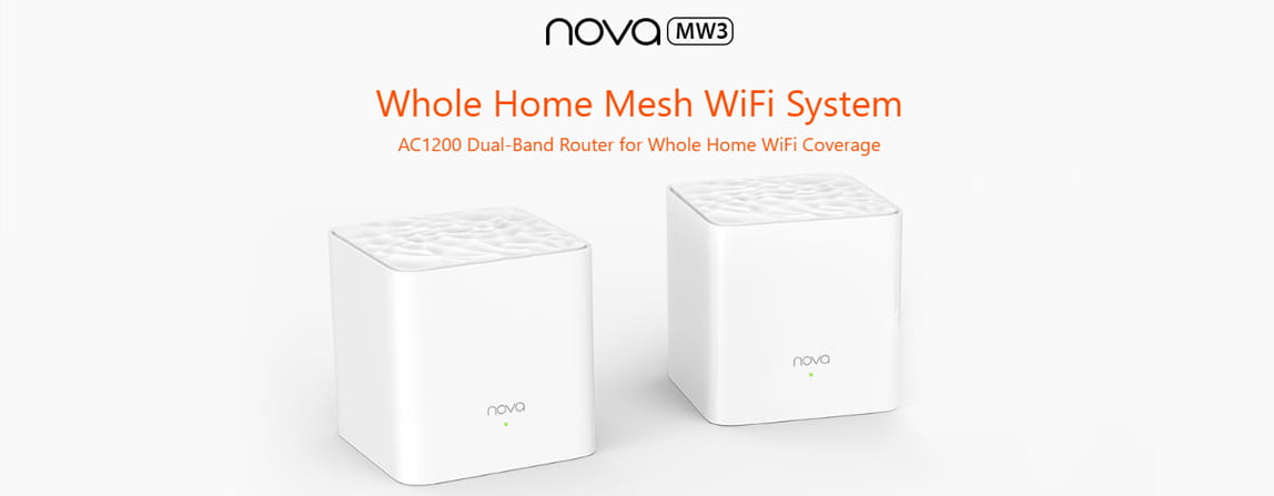 Tenda Nova MW3 AC1200 Whole Home Mesh Wi-Fi System (2-Pack)