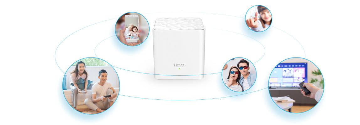 Tenda Nova MW3 AC1200 Whole Home Mesh Wi-Fi System (2-Pack)