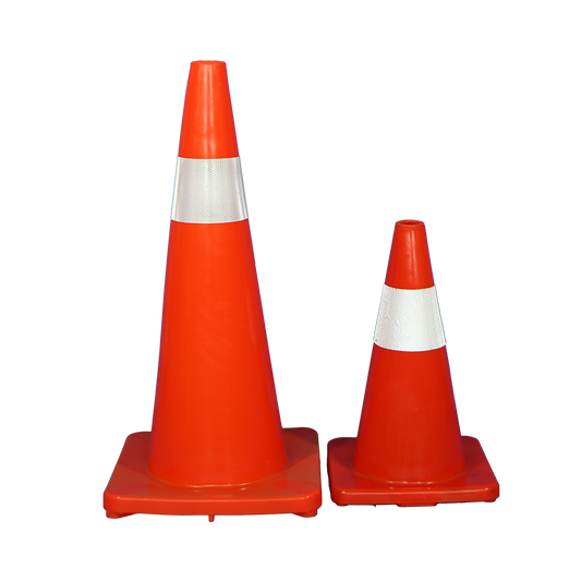 Pinnacle Soft Orange PVC Traffic Cone with Reflective Tape 700mm (Pack of 3)