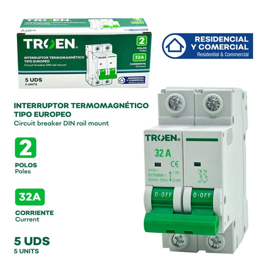 1000V 32A Circuit Breaker Zoyucn — Tronitech | Guards on Duty Shop