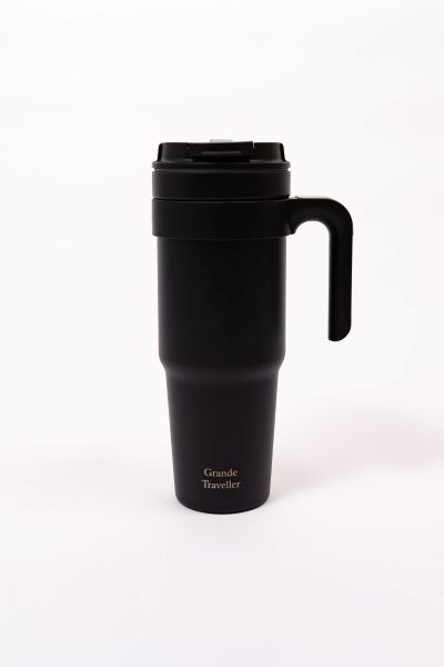 Thermosteel Grande Traveller 40oz Tumbler with Handle Black