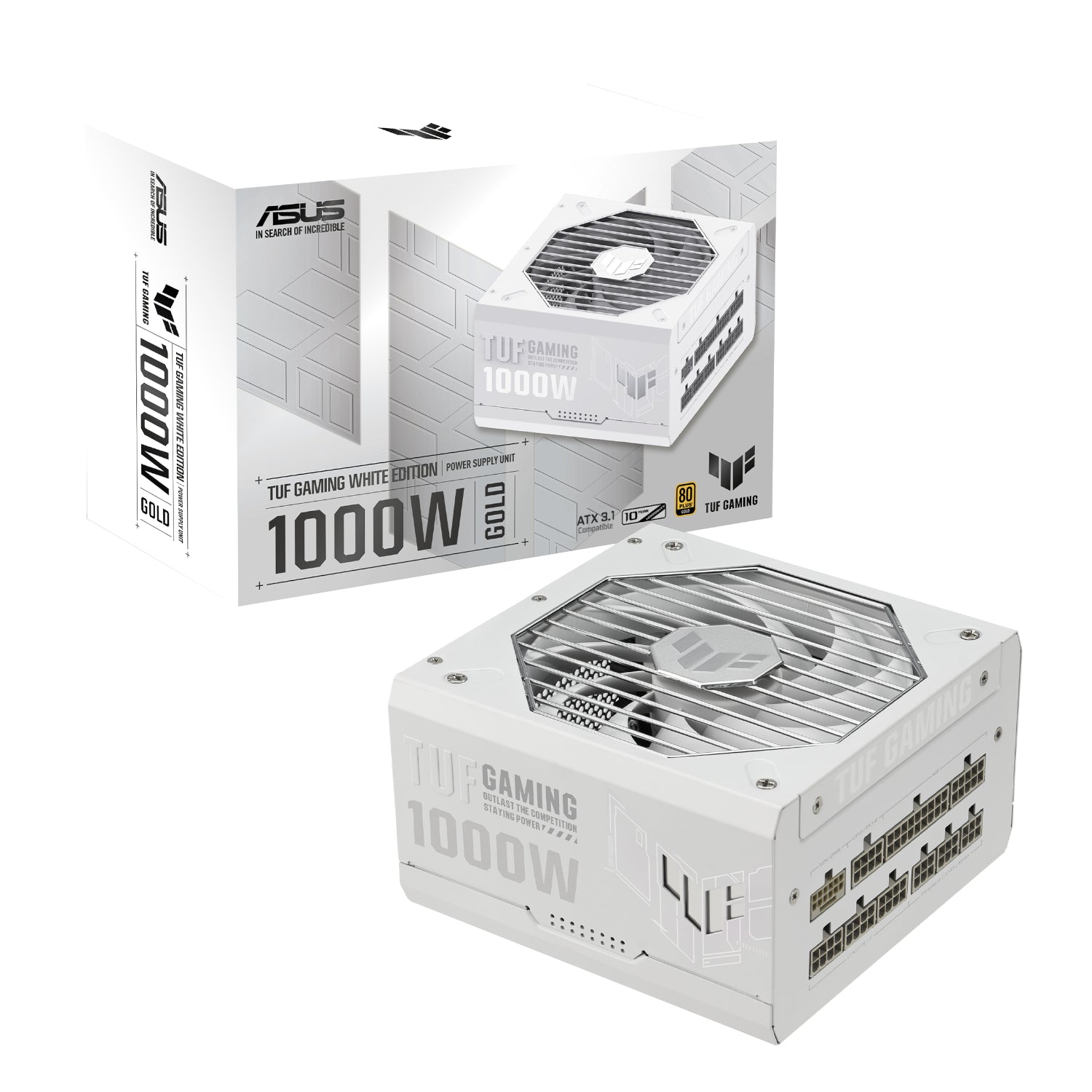 Asus TUF Gaming 1000W 80 PLUS Gold ATX Modular Power Supply - White - Guards On Duty Shop & Security Guards