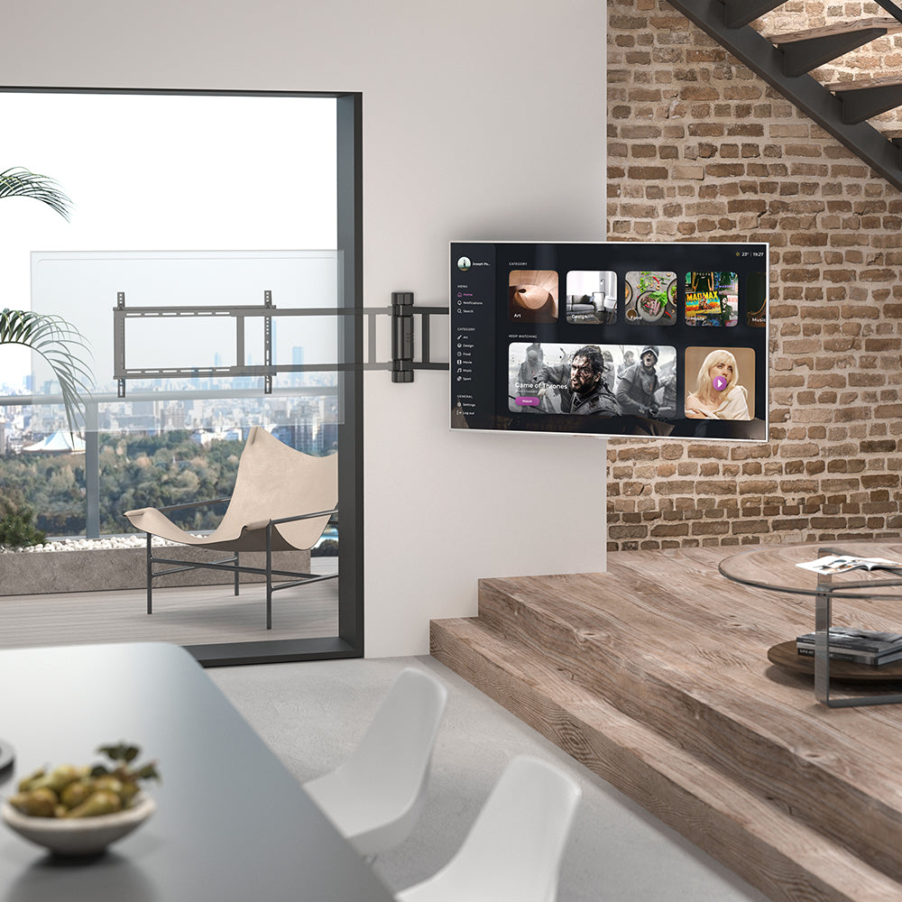 Motorized Swing Wall Mount with Remote Control – 32″-75″ 50kg (TVARMEC-MOTOR)