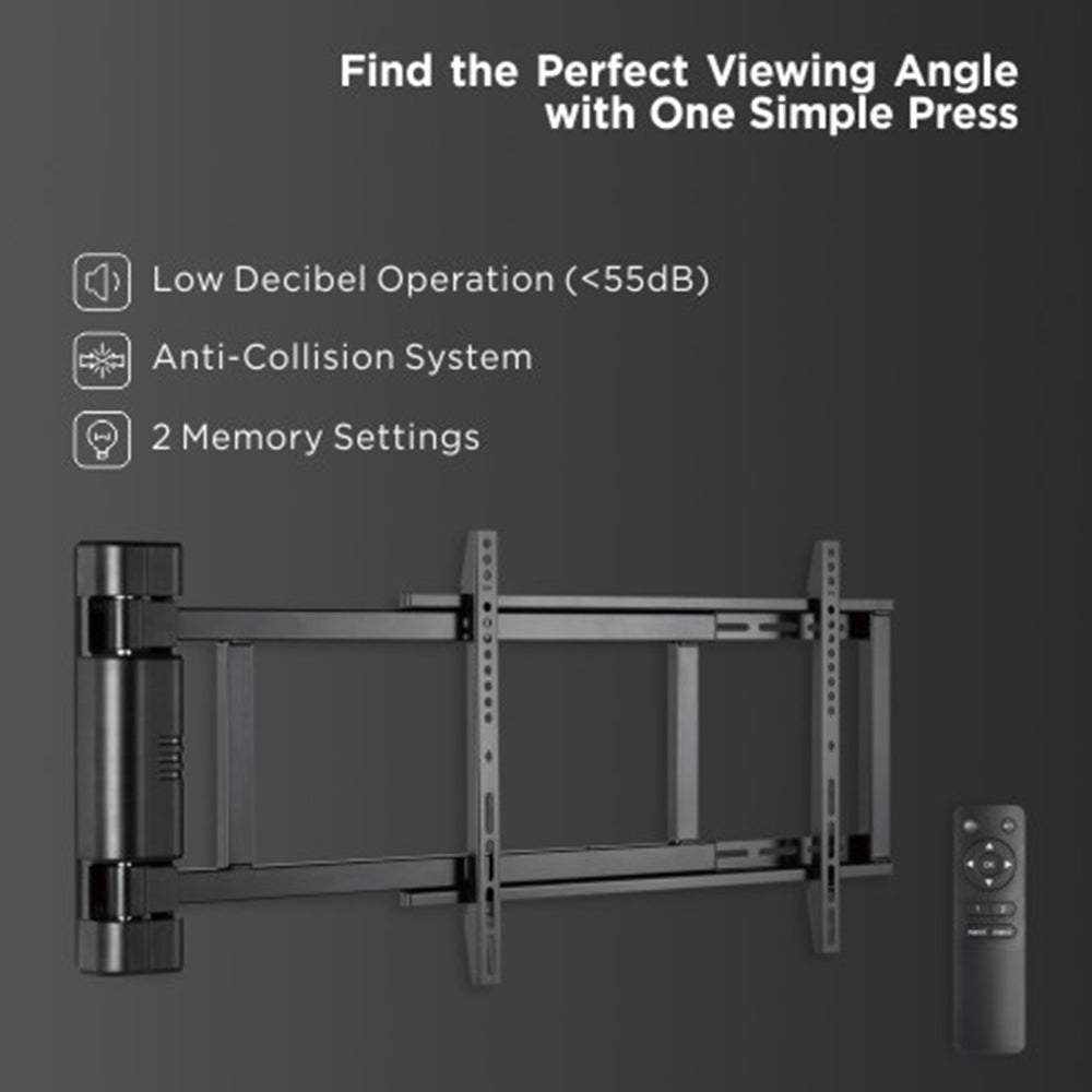 Motorized Swing Wall Mount with Remote Control – 32″-75″ 50kg (TVARMEC-MOTOR)