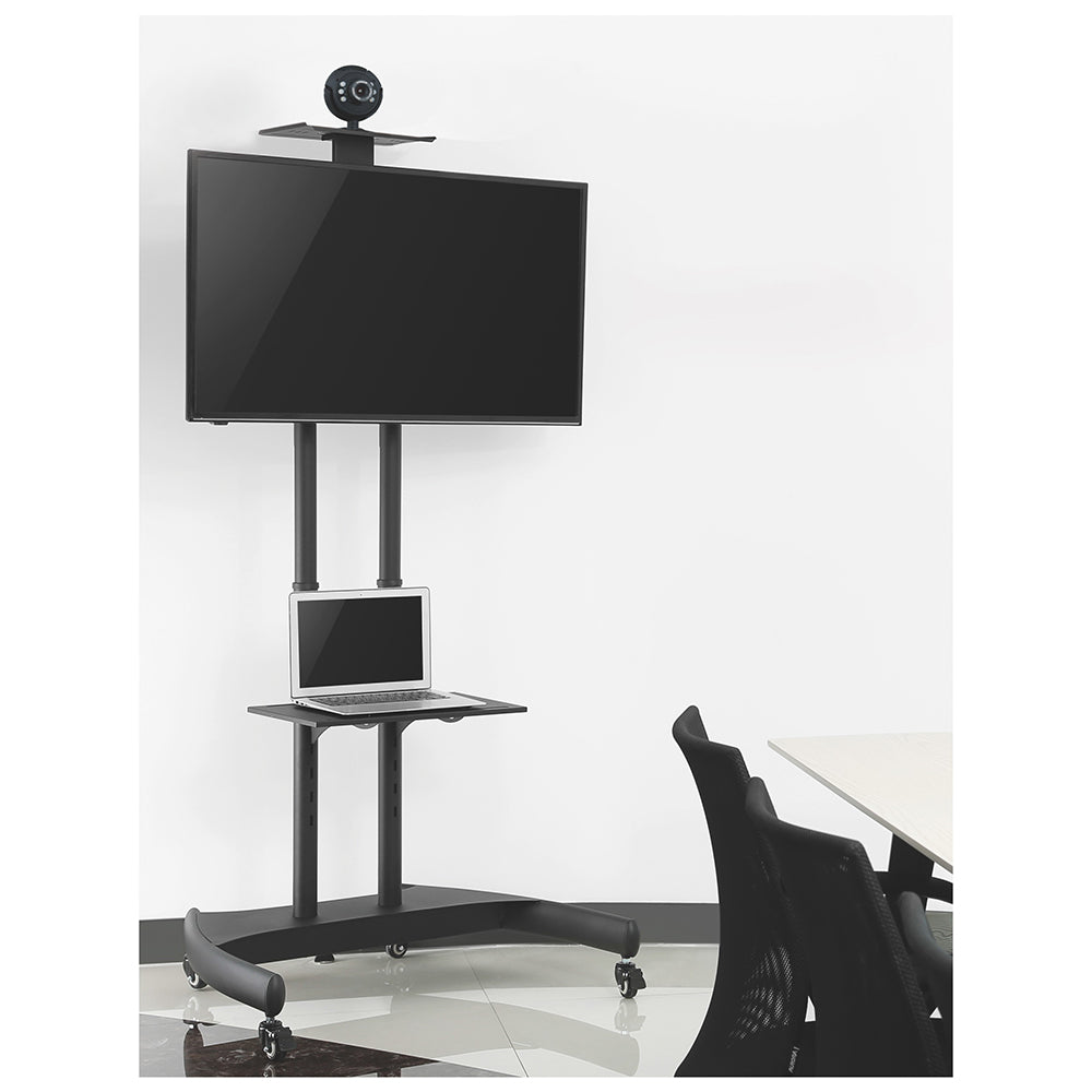 Economy Tilt Height-Adjustable Steel Mobile AV Trolley (TVARM-TVST01B)
