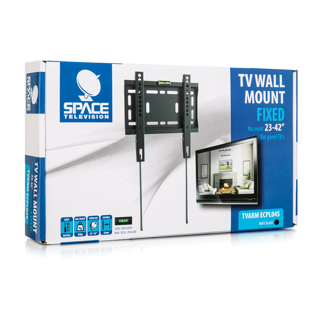 Flat Screen Wall Mount – Slim Fixed 23″-42″ (50kg)